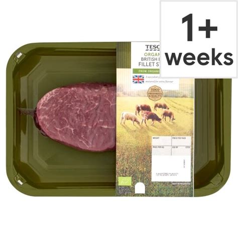 Tesco Organic Beef Fillet Steak .